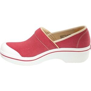Dansko Vegan SlipOn Shoes Womens 38 RedCanvas Comfort Work Casual Slip Resistant